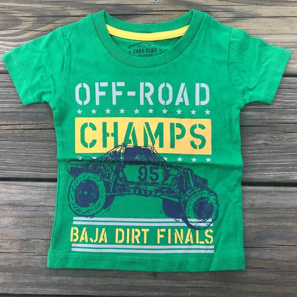 Zara Shirts & Tops Zara Baby Boy Tee Green Short Sleeve Tshirt Sz